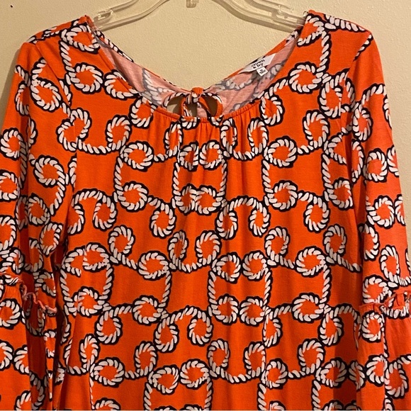 Crown Ivy Blouse Women’s Size M Multicolor Rope Pattern 3/4 Sleeve - Picture 3 of 10